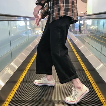 

Spring New Pants Men Fashion Solid Color Straight Casual Trousers Man Streetwear Trend Wild Hip Hop Loose Joggers Sweatpants