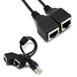 Кабель-адаптер RJ45 Мужской Двойной Женский LAN 0,3 м Splitter кабель-удлинитель сети привести Удлинитель #20