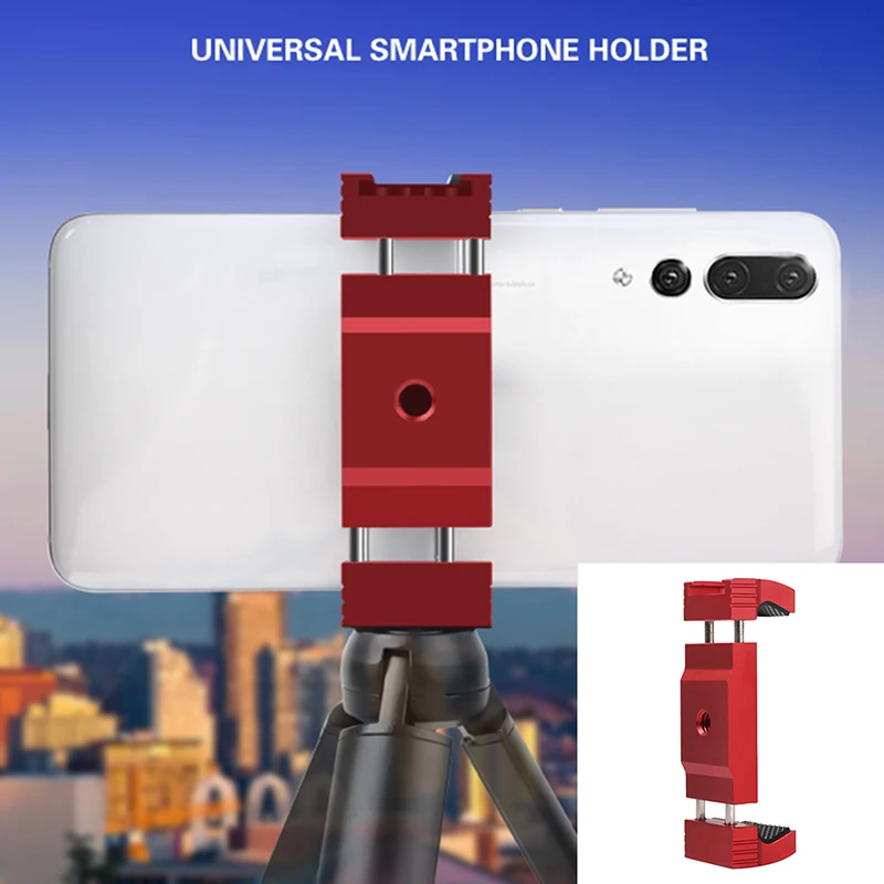 

Universal Metal Smartphone Clamp with Cold Shoe Clip Holder Bracket Tripod Mount Adapter For Sunnylife mobile phone bracket