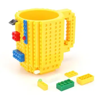 

350ML Build-On Brick Mug Pen Holders Type Building Blocks Coffee Cup DIY Block Puzzle Mug Drinkware Pencil Holder Dropshipping