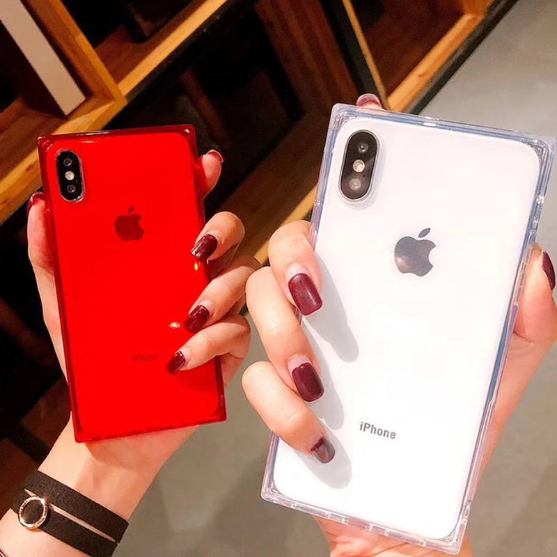 

New Fashion Phone Case For iPhone X 6 6S 7 8 XS Max XR 7 Plus 8Plus Cases Silicone Slim Tpu Soft Luxury Transparent Cover Coque