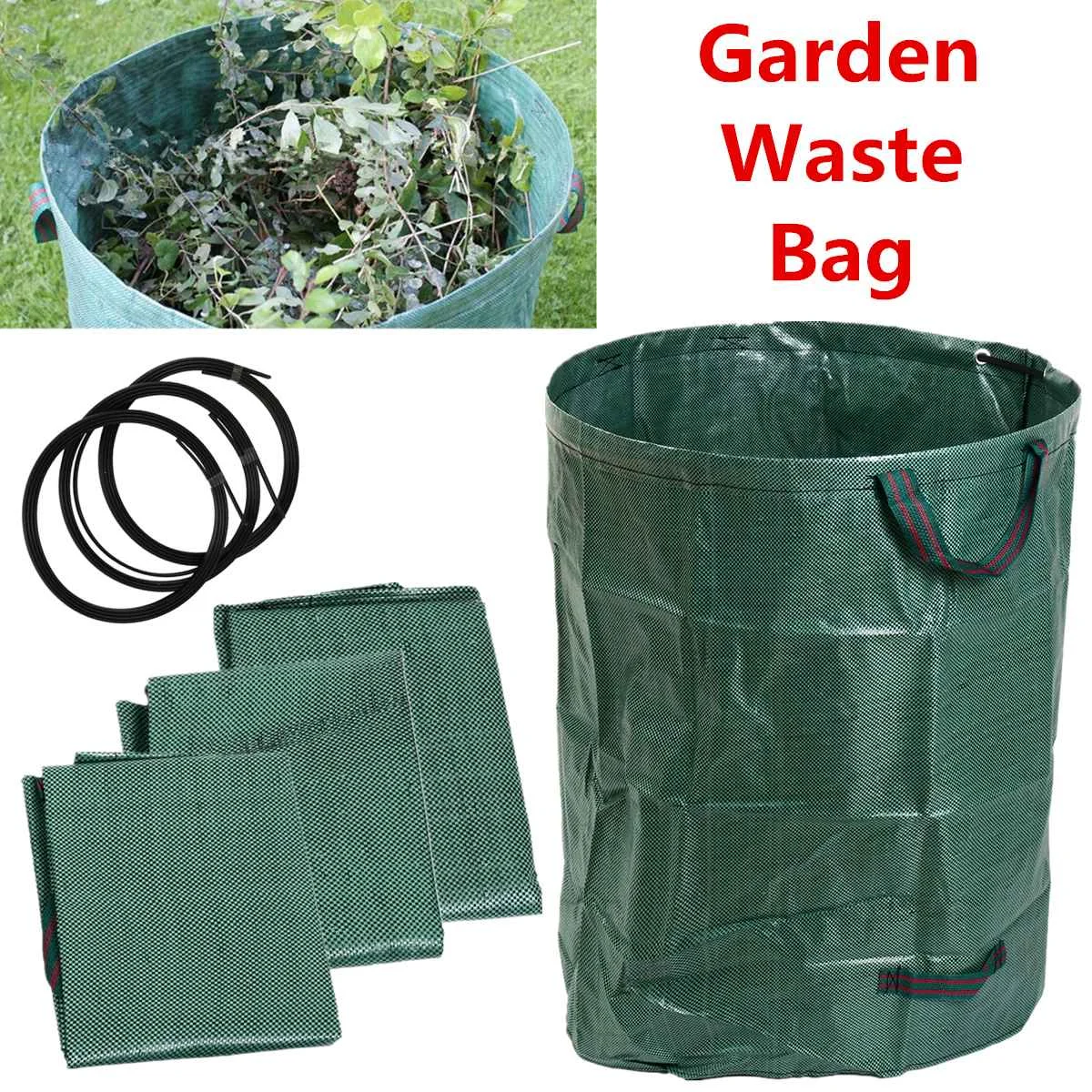 

Garden Waste Bag 3 pcs 270 Litre Large Garden Waste Bag Garden Refuse Rubbish Sack Bin with Double Stitched Handle Recycling