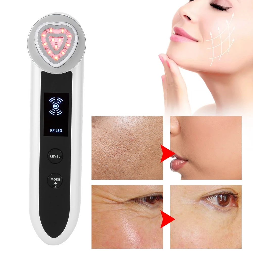 

RF Beauty Machine EMS LED Photon Therapy Ions Cleaning Device Wrinkle Removal Facial Lifting Facial Care Tools