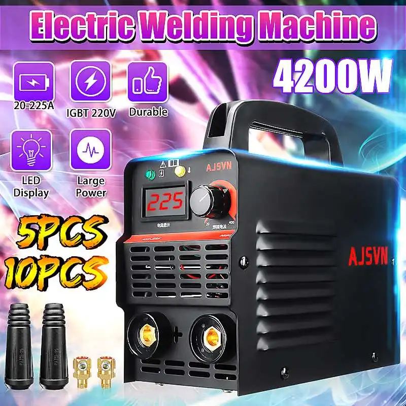 

4200W Adjustable 20A-225A 220V Handheld IGBT Inverter Arc Welder-Welding Machine Digital Display Mini Portable Welding Tool