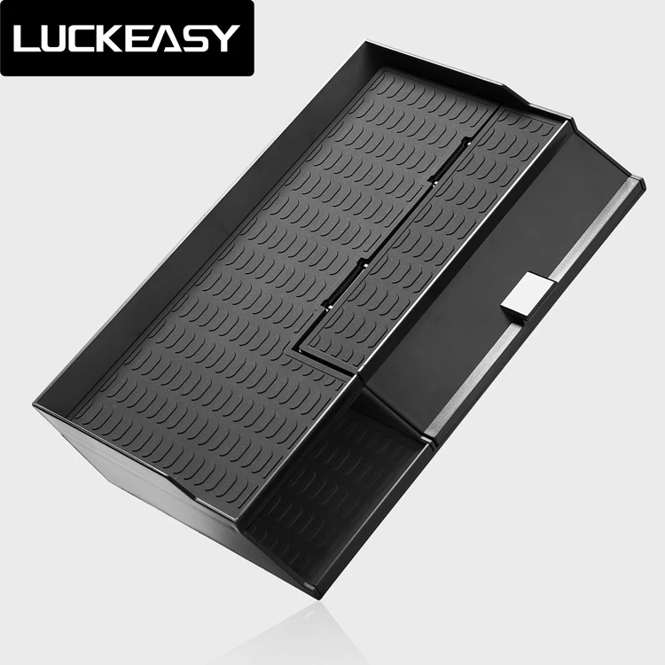  LUCKEASY for Tesla Model 3 2018-2019 Car Central armrest Box Stowing Tidying Glove Box Double Store