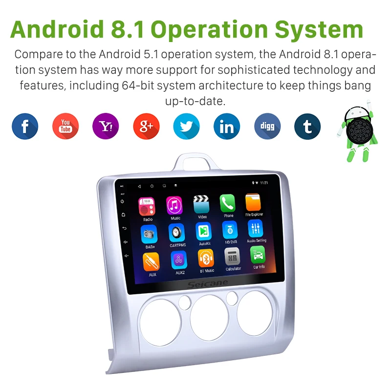 Discount Seicane 2Din Android 6.0/7.1/8.1 9" Car Radio 4-Core Stereo GPS Media Wifi Head Unit Forford focus EXI MT 2 3 Mk2/Mk3 2004-2011 1 Discount Seicane 2Din Android 6.0/7.1/8.1 9" Car Radio 4-Core Stereo GPS Media Wifi Head Unit Forford focus EXI MT 2 3 Mk2/Mk3 2004-2011 1
