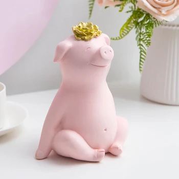 

Creative Pig Savings Tank Home Room Children's Room Decoration Mesh Red Decorations Simple Murals Modern Pig Decoration Crafts