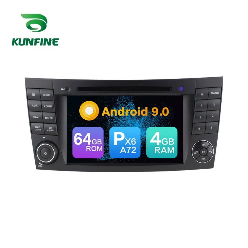 Android 9.0 Core PX6 A72 Ram 4G Rom 64G Car DVD GPS Multimedia Player Car Stereo For Benz E-W211/E200 2005-2006 Radio Headunit
