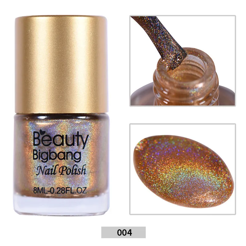 Голографический лак для ногтей BeautyBigBang 6 бутылок Новое поступление 2018 цветной
