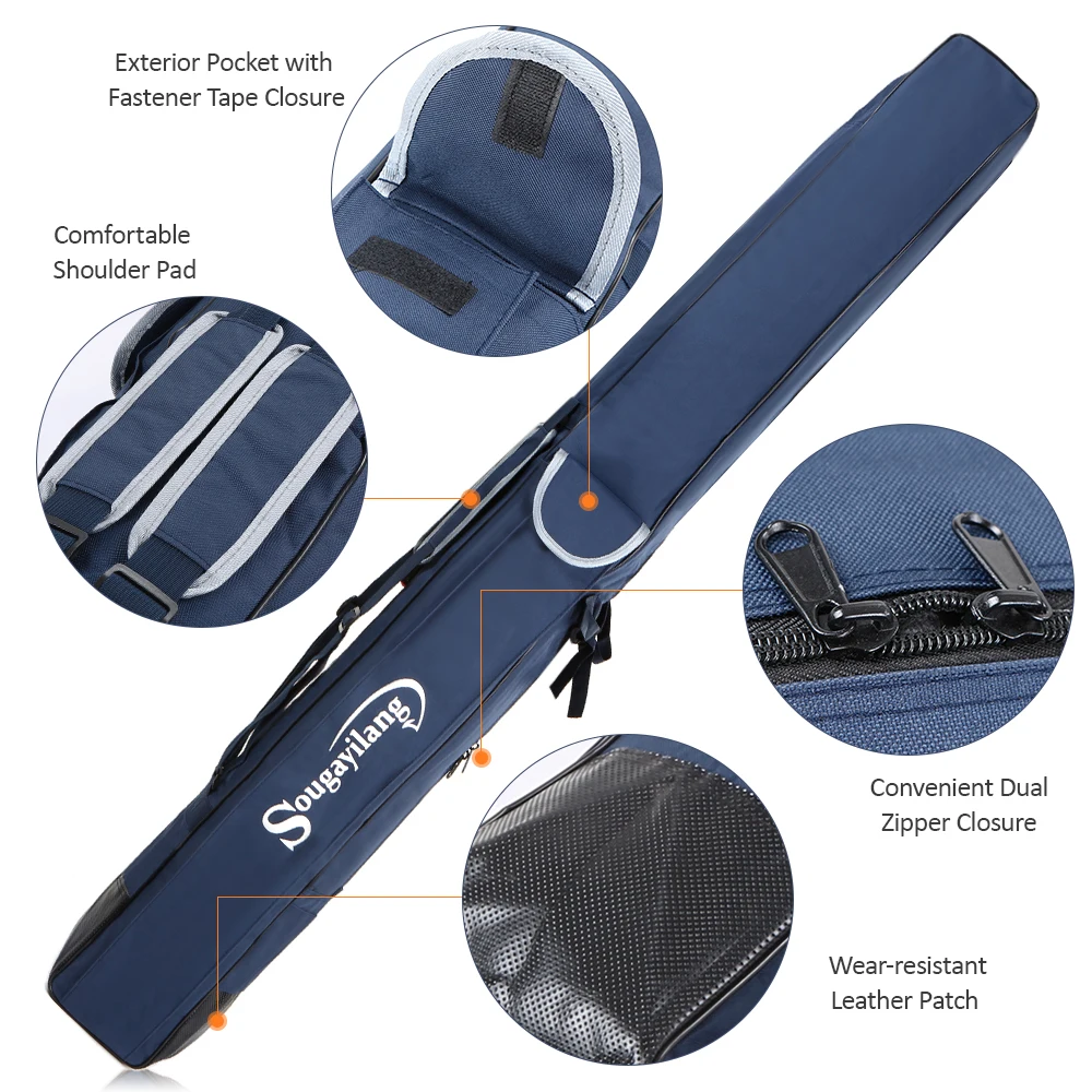 

160/170cm Fishing Bag Canvas Folding Fishing Rod Reel Fishing Tackle Bag Backpack For Fish