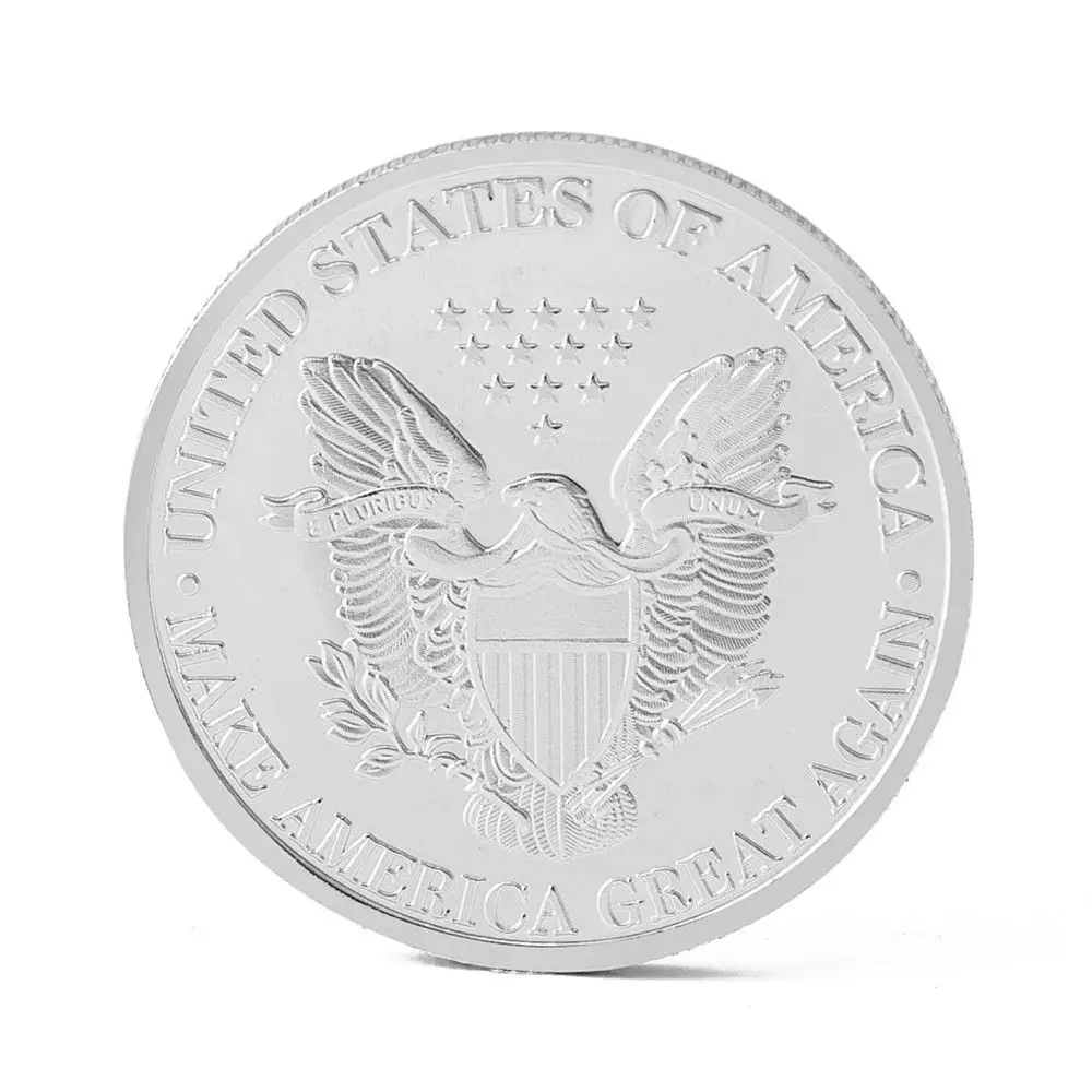 2019 New Donald Trump President Commemorative Coin Gold Silver Plated Bitcoin Collectible Gift Bit coins Historical Memorabilia