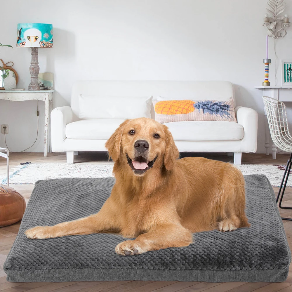

Pet Cushion Mats Dog Bed Memory Foam Luxury Large Thick Pet Mat Warm Cover for 36 inch Dog Cage House Floor Garden Pet Dog Sofa