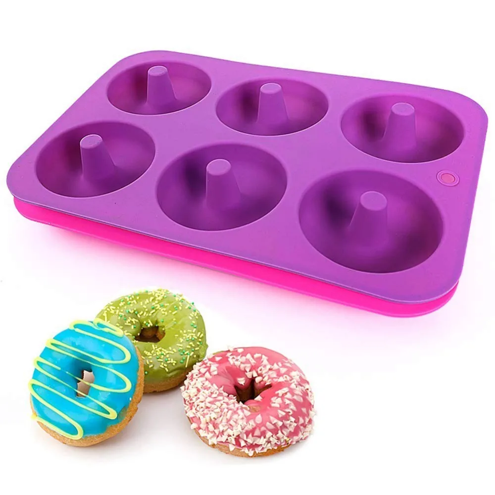 

Silicone Baking Mold Donut Sphere Mould DIY Chocolate Cupcake Cake Molds 6 Holes Kitchen Bakeware Tools