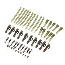 50 шт./компл. терминал Карп рыболовные снасти безопасности свинцовые зажимы с штифтами хвост резиновые трубки против запутывания