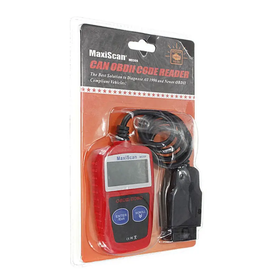 Autel MaxiScan MS309 CAN BUS OBD2 считыватель кодов EOBD OBD II диагностический инструмент autel MS 309 сканер кода многоязычный