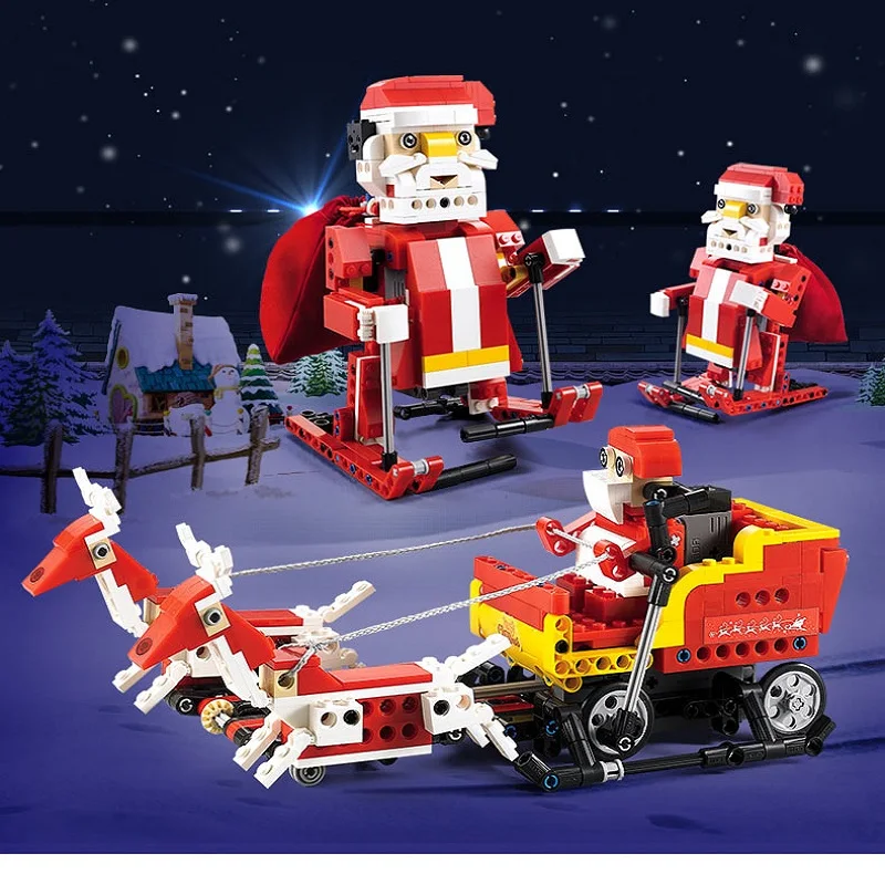 spesifikasi Cada Double E 439 Pcs 2 In 1 0.36Km Jam Santa Claus Transformasi Kereta Luncur Anak Bangunan RC Blok Merakit listrik Mainan Anak anak Jual Cada Double E 439 Pcs 2 In 1 0.36Km Jam Santa Claus Transformasi Kereta Luncur Anak Bangunan RC Blok Merakit listrik Mainan Anak anak