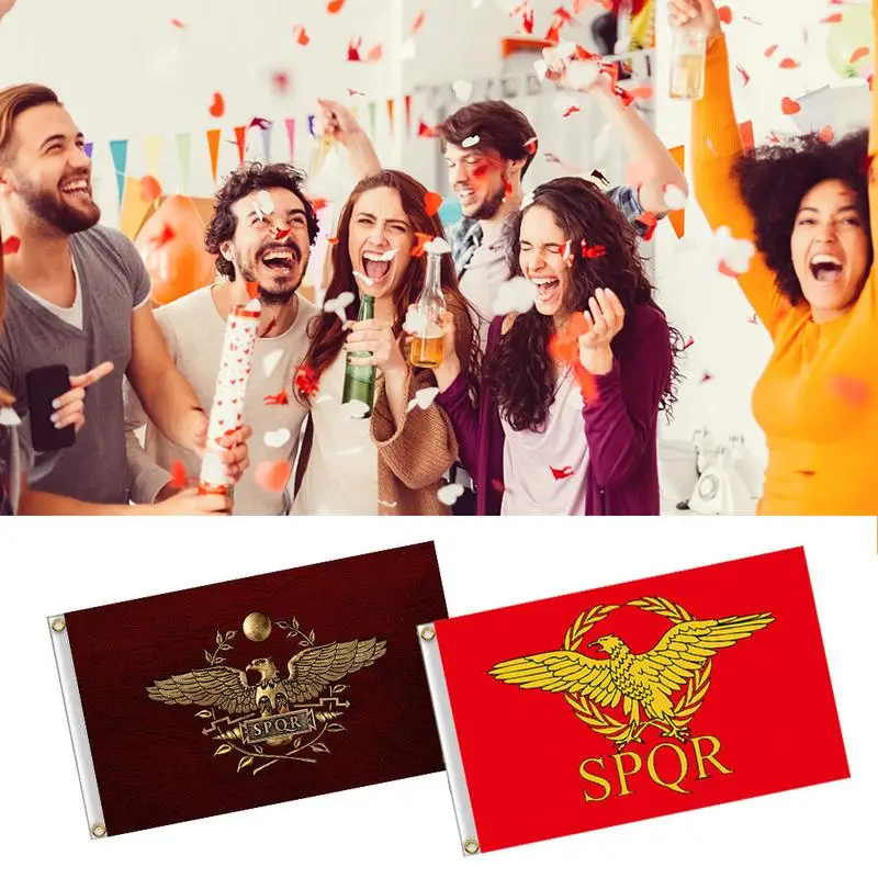 

Western Roman Empire Senate People Of Rome SPQR History Flag Hot Sell Goods Banner Brass Metal Holes 150X90CM