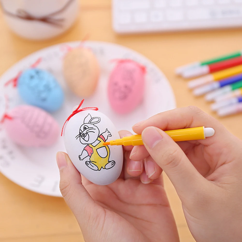 remarkable  2 pcs Arts DIY Children's creative handmade DIY Easter egg handmade cartoon painted painted eggshel