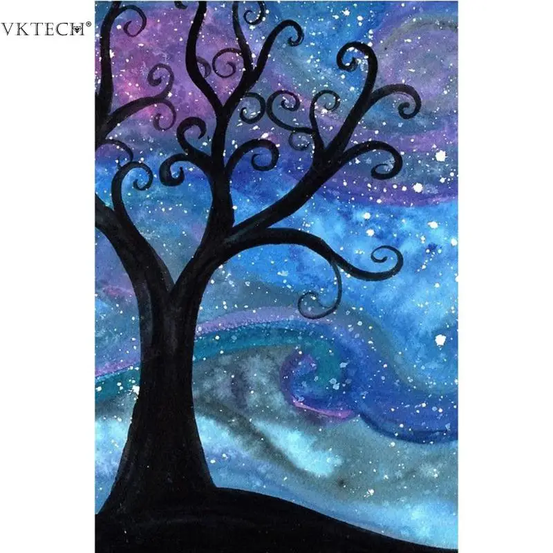 

5D DIY Full Drill Diamond Painting Fantasy Night Plant Cross Stitch Embroidery Home Rhinestone Painting Wall Sticker Art