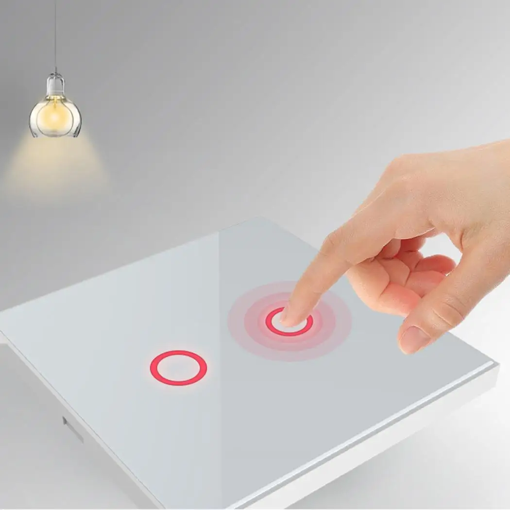 

Home Automation Z-Wave 2Gang Wall Light Switch 0-40 Wireless Remote Control EU Can connect two output devices.