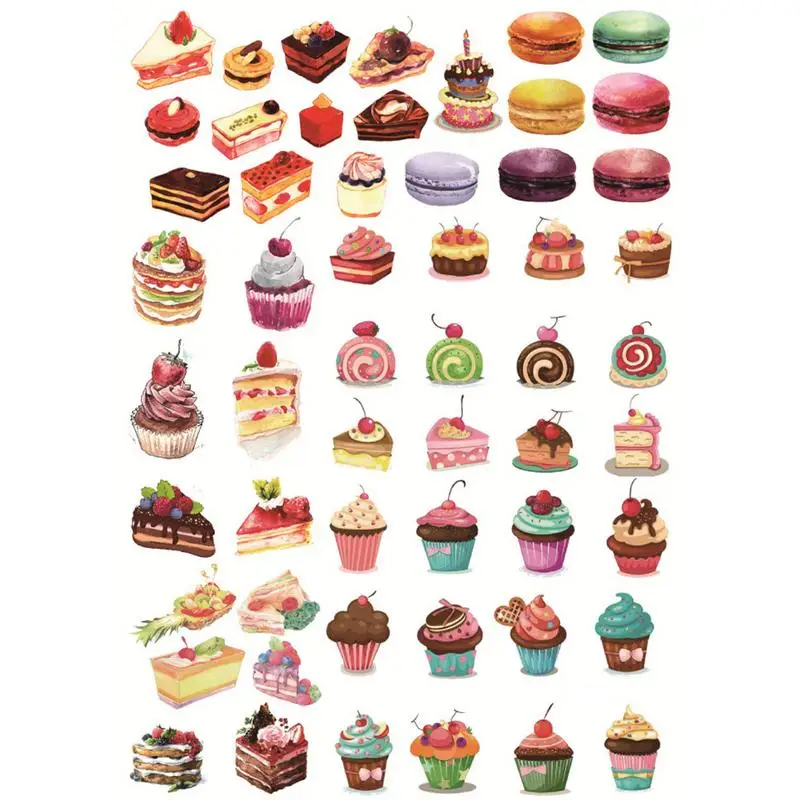

Hand Account Sticker - A5 Photo Album Decoration Hand Painted Food Notebook Diary Self-adhesive Tape Sticker Cute Cartoon Baby