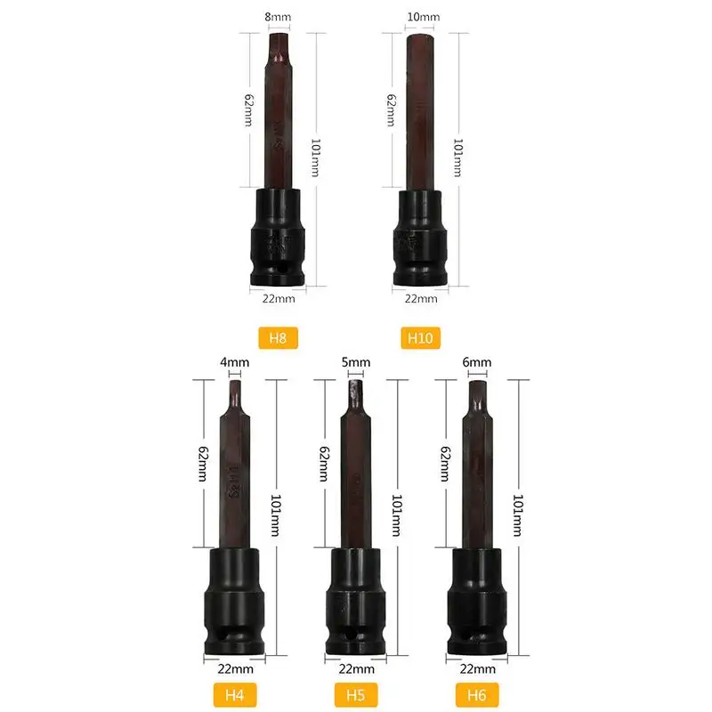 1/" шестиугольник S2 удлинение разъем гаечный ключ с трещоткой Пневматическая отвертка H4 H5 H6 H8 H10 гаечный ключ набор инструментов