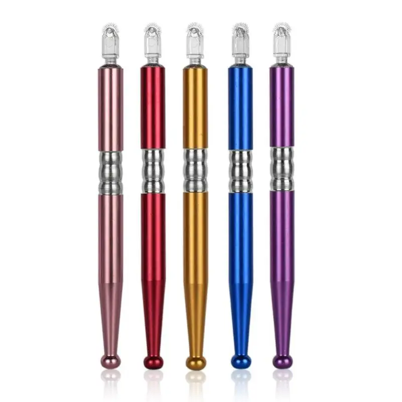 

1pc Manual Tattoo Roller Pen+5pcs Rollers Pins Set for Eyebrows Body Microblading Embroidery Permanent Makeup Tools