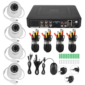 

1080P 4CH Coaxial AHD Surveillance Video Security Camera Kit HD 200W Pixels
