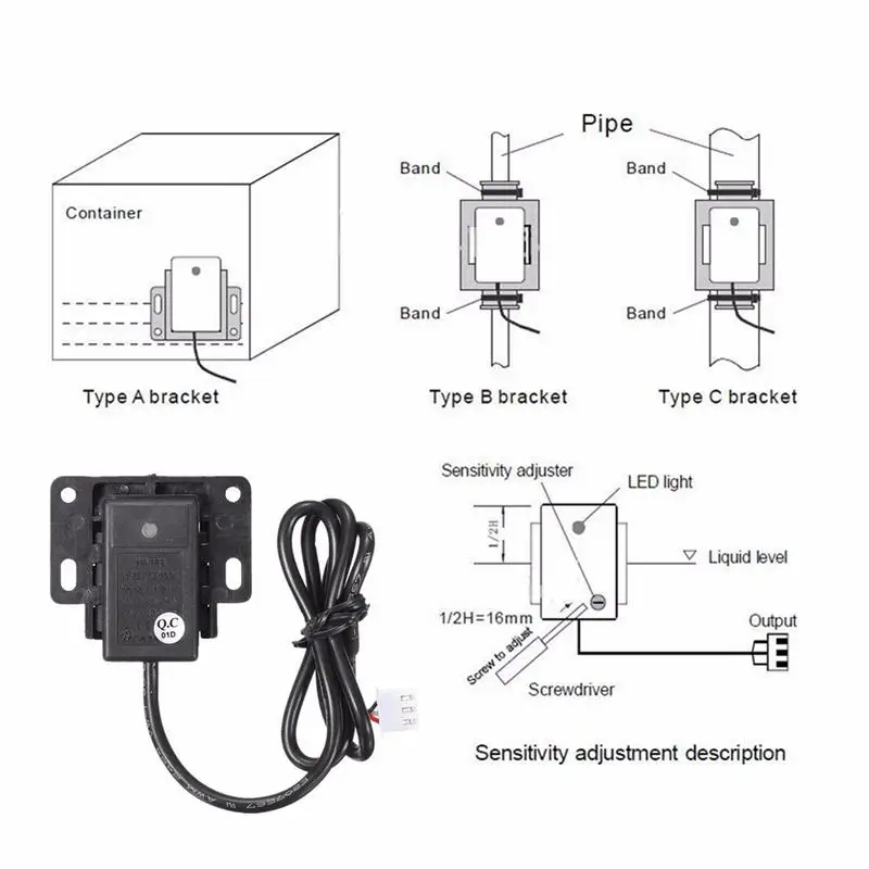 Non-contact Tank Liquid Water Level Sensor for Car Vehicle Testing Equipment Liquid Level Sensor and Lever