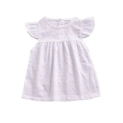 

Toddler Infant Baby Girls Summer Sleeveless Princess Clothes Fashion White Tutu Dresses Spotted Dress Casual Outfits