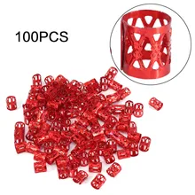 7 цветов бусины для волос 100 шт./лот бусины для косичек микро кольца регулируемые украшения для волос кольцо для косички зажим 8 мм отверстие