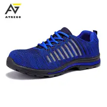 NIS дышащая легкая Рабочая защитная обувь для мужчин, анти-прокол с пуленепробиваемой промежуточной подошвой, спортивная обувь Atrego
