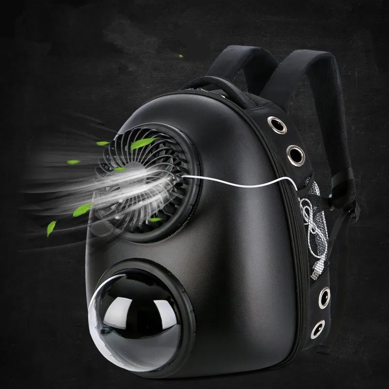 

Space Capsule Pet Carrier Breathable cat Backpack Dog Electric Fan Outside Travel Bag Portable space bag For Big Pets CW253