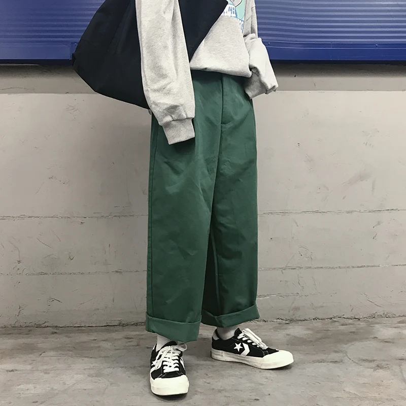 Men's Casual Pants Spring New Youth Popular Retro Tide Men Loose Wide Leg Pants Youth Fashion Men's Pants Casual Men's Clothing
