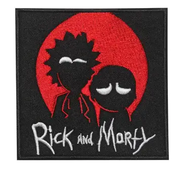 

Rick and Morty badge iron on patch cartoon movie TV Cloth Accessories Wholesale
