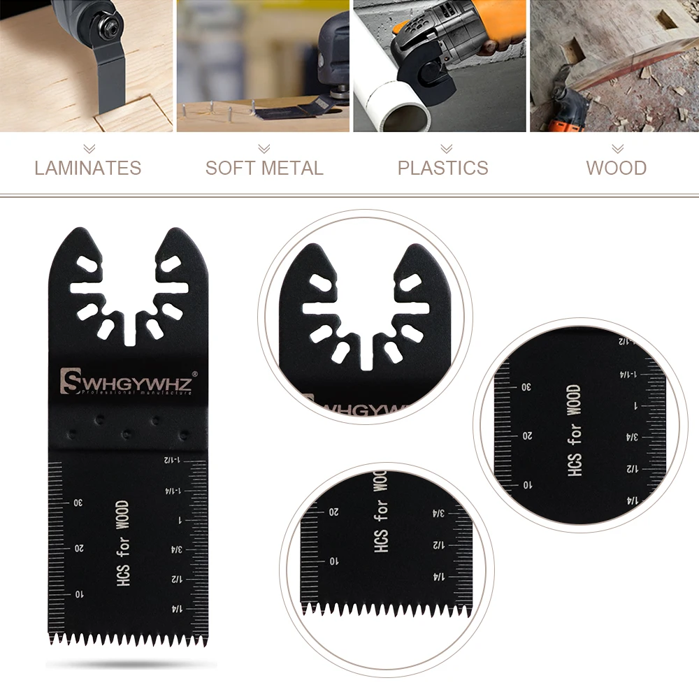WHDZ Universal 50-54HRC Renovator Multitool Saw Blade Oscillating Multi Tool Wood Cutting Saw Blades for Bosh Fein hand tool set
