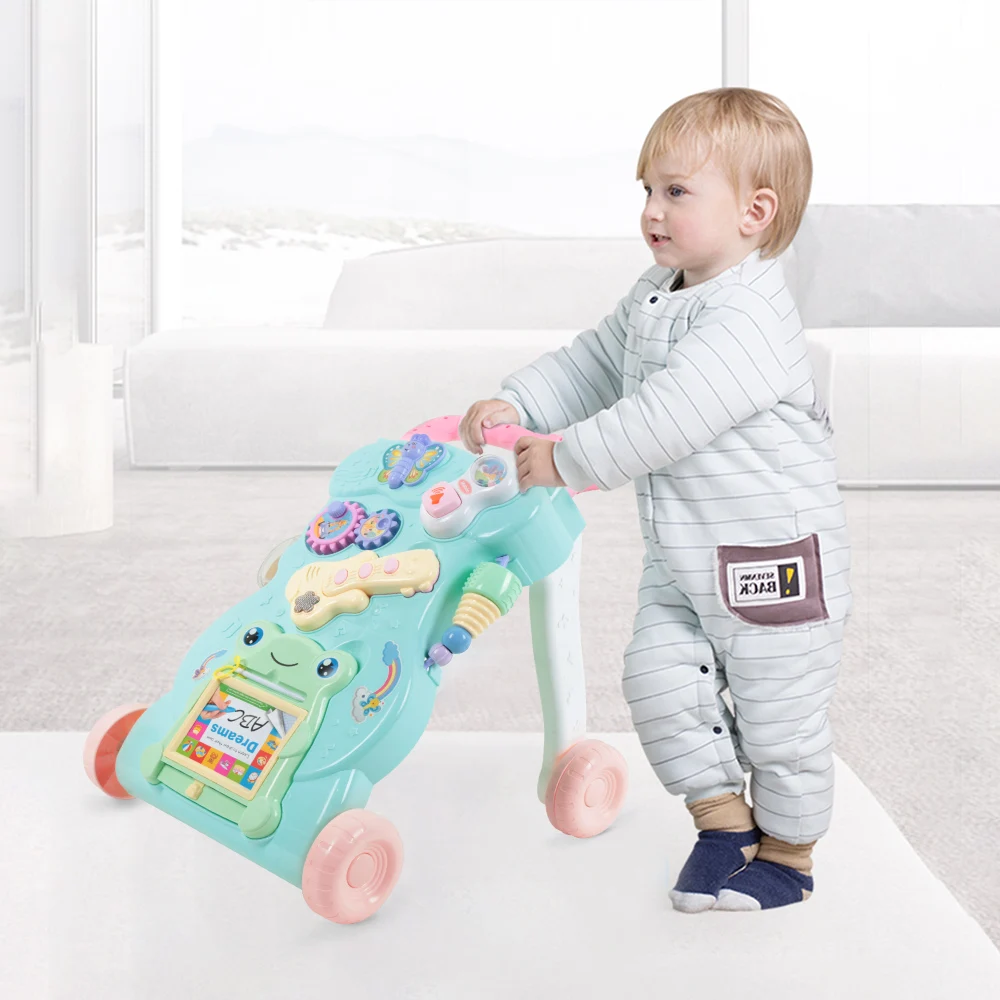

Multifunction Baby Rollover Prevention Sit-To-Stand Learning Walker Prevent O-Legs Traditional Walkers Anti-Skid Deceleration