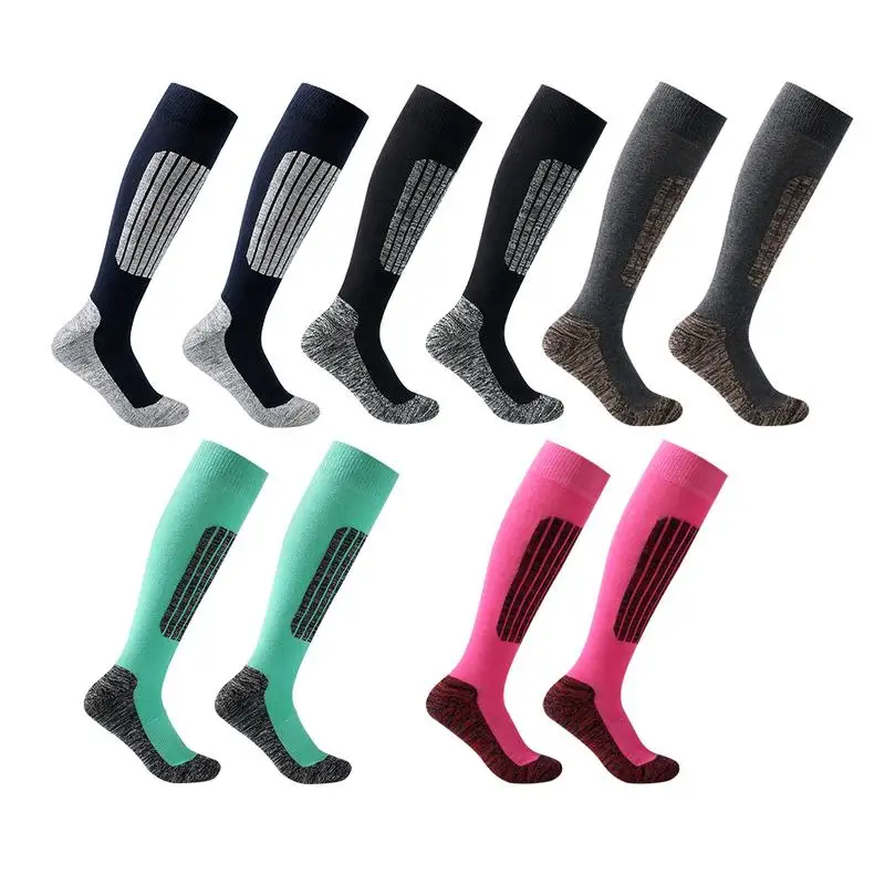 5 цветов, мужские и женские носки, Толстые мужские спортивные лыжные носки, профессиональные термо-носки для ног, махровые хлопковые мужские длинные носки