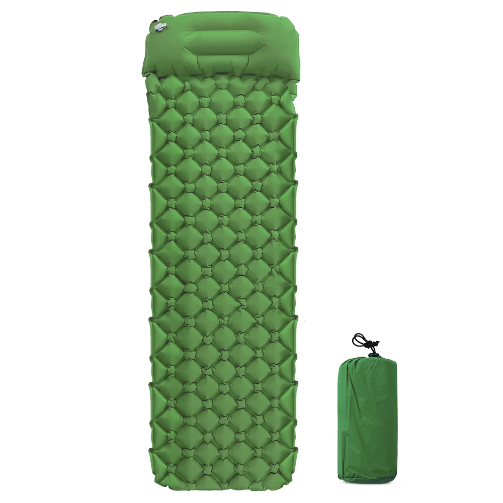 

TOMSHOO Ultralight Air Sleeping Pad Camping Mat Inflatable Sleeping Pad Outdoor Beach Mattress with Pillow for Outdoor Camping