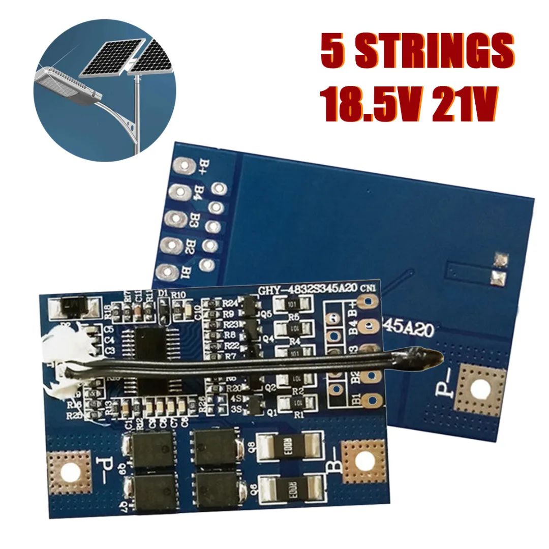 

New 5S 20A Li-ion Protection Board with Balance BMS Protection PCB Board for Li-ion Lithium 18650 Battery