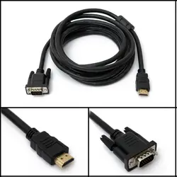 Новый м 10 футов/3 м HDMI мужчин и VGA адаптер конвертер Соединительный Кабель привести для ПК ТВ высокое качество