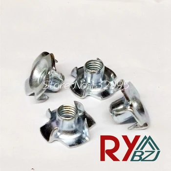 

M4 M5 M6 M8 M10 Four Claw Female Furniture Nut/ Captive T Pronged Tee Blind Nuts