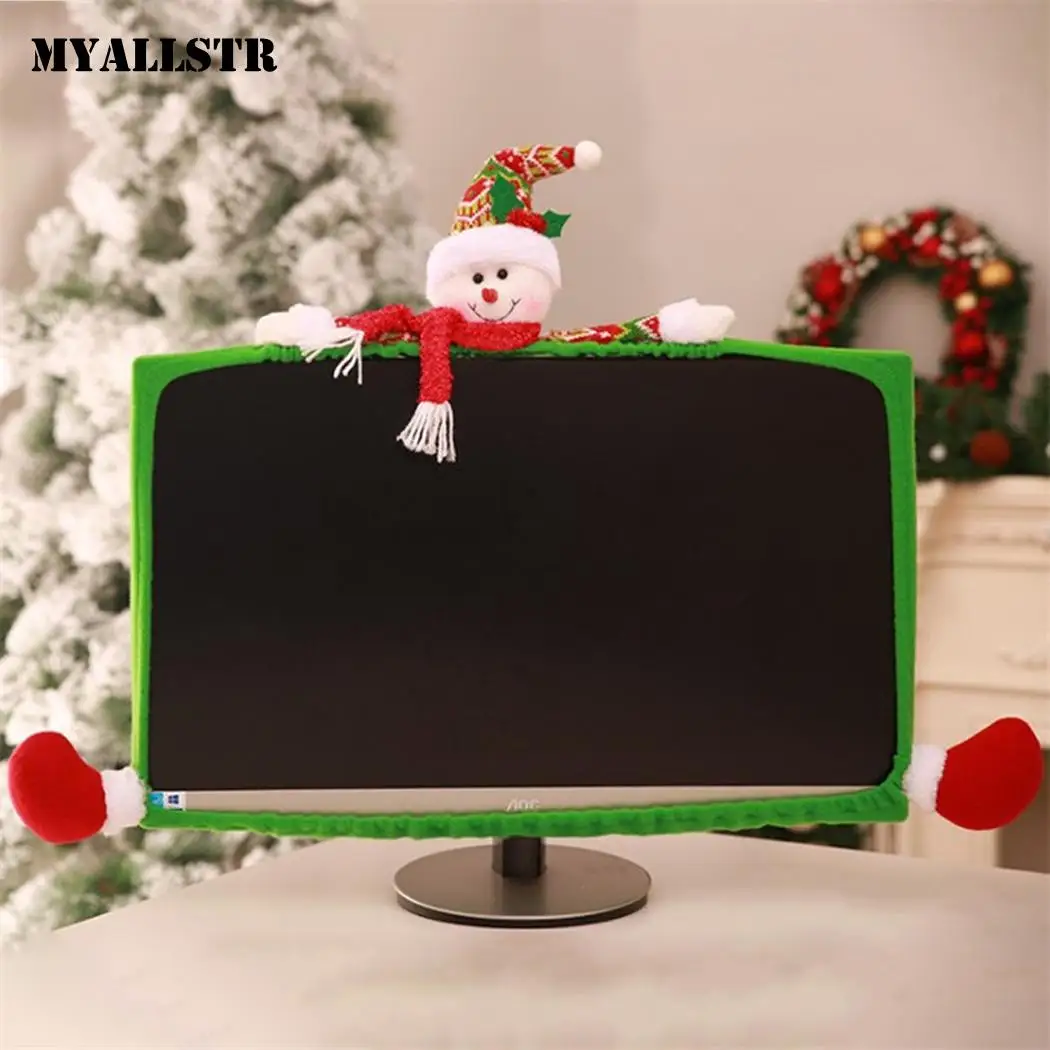 

Computer etc Bar 27inch Display TV Cover Home Computer 19 DIY TV Christmas Home Monitor Restaurant Decoration Cartoon