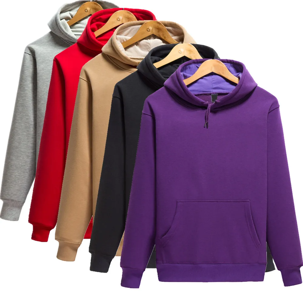 

Hoodies Men 2019 New Autumn Fashion Solid Hooded Sweatshirts Casual Warm Fleece Hoody Tracksuit Size Brand Clothing