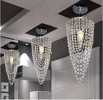 Free shipping new modern mini crystal chandelier lustres de cristal living room lighting Dia17*H45cm crystal corridor light 1