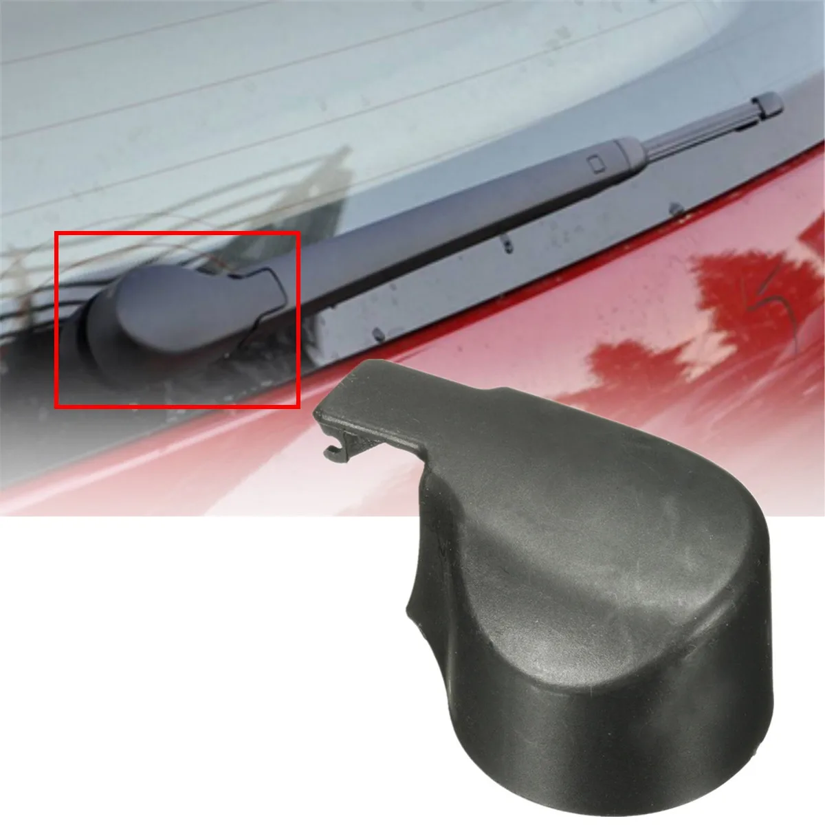 Car Rear Windscreen Wiper Blade Arm Nut Cover Cap For VW Golf 6 VI MK6 Onwards 2008 Car Rear Windscreen Wiper Blade Arm Nut Cover Cap For VW Golf 6 VI MK6 Onwards 2008