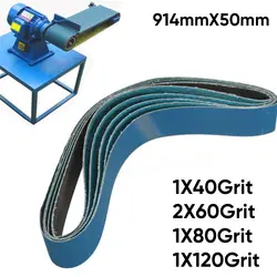 5 шт 36 дюймов металла измельчение циркония шлифования Ремни 40/60/80/120 Гриц абразивных