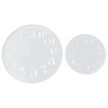 

2Pcs Arabic Numerals Silicone Diy Jewelry Mold Pendant Watch Clock Shaped Fondant Cake