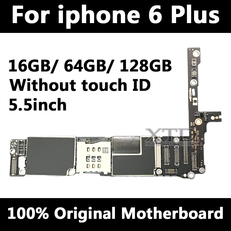 

For Original iPhone 6 Plus 5.5inch Motherboard IOS System Mainboard Full Unlocked No Touch ID Logic Board Good Working