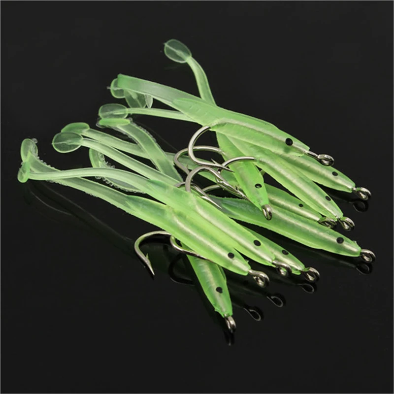 

Hot 10pcs/lot Luminous Soft Lures for Fishing Soft Bait Tiddler Bait With Hook 6.8cm Fishing Lures Tackle Fishing Accessories